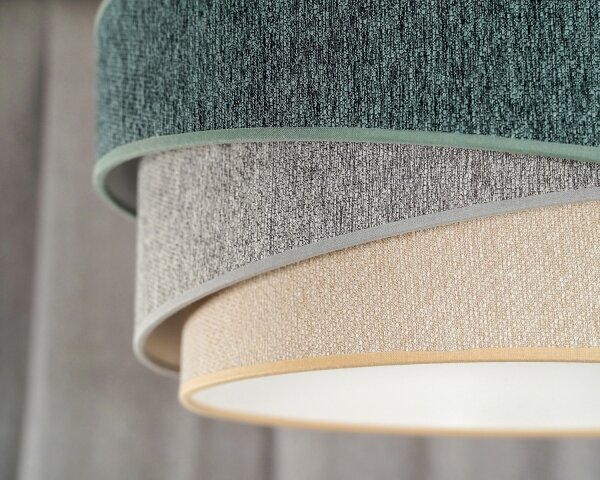 Duolla-Lampadario a plafone KOBO ECO REC. 1xE27/15W/230V d.45 cm verde/grigio/color crema