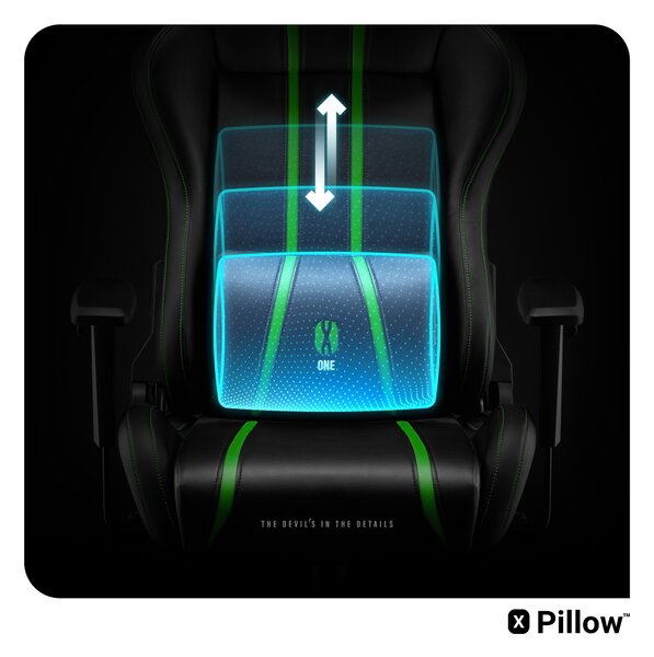 Sedia da gaming Diablo X-One 2.0 Normal Size: Nero-verde