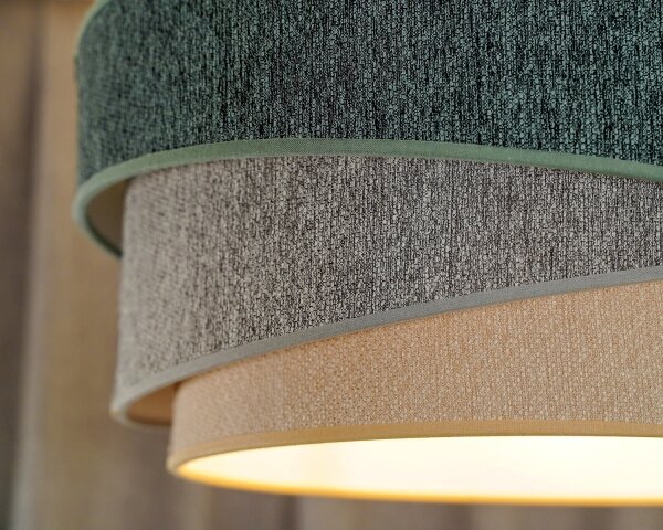 Duolla-Lampadario a plafone KOBO ECO REC. 1xE27/15W/230V d.45 cm verde/grigio/color crema