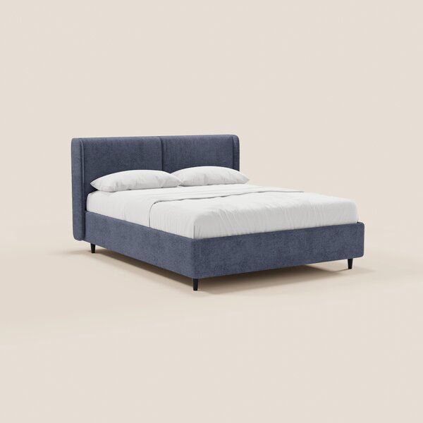 VALKIRIA letto di design con vano contenitore e testiera avvolgente -