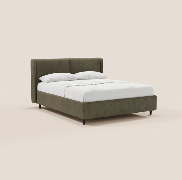 VALKIRIA letto di design con vano contenitore e testiera avvolgente -
