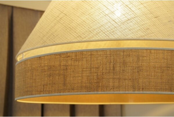 Duolla - Lampadario a sospensione con filo YUTE AVIGNON 1xE27/15W/230V diametro 60 cm grigio/marrone