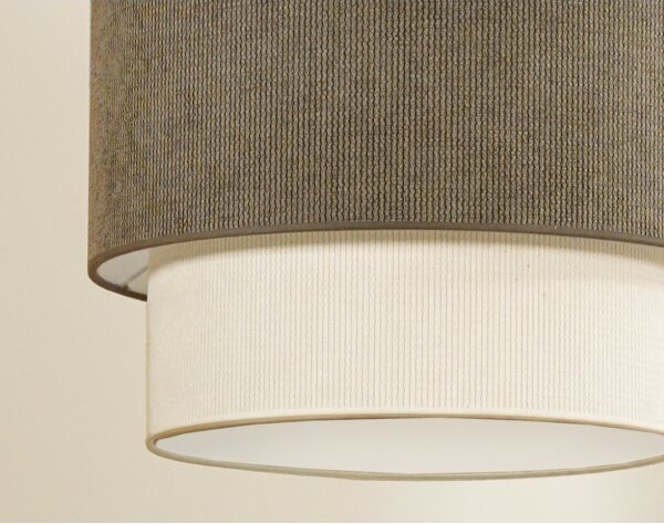 Duolla - Lampadario a plafone CORDUROY 1xE27/15W/230V diametro 40 cm marrone/color crema