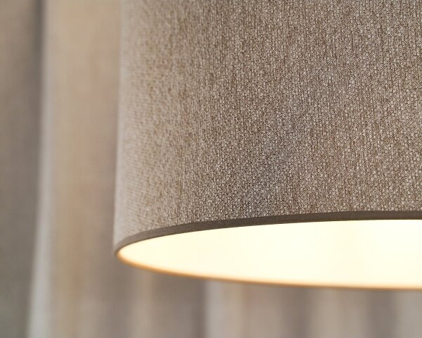Duolla - Lampadario a sospensione con filo ROLLER ECO RECYCLING 1xE27/15W/230V diametro 45 cm marrone
