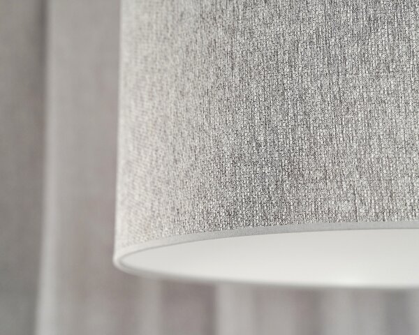 Duolla - Lampadario a sospensione con filo ROLLER ECO RECYCLING 1xE27/15W/230V diametro 45 cm grigio