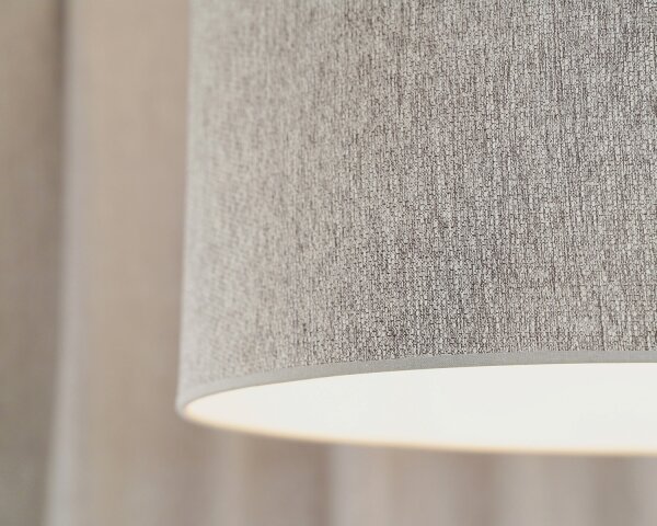 Duolla - Lampadario a sospensione con filo ROLLER ECO RECYCLING 1xE27/15W/230V diametro 45 cm grigio