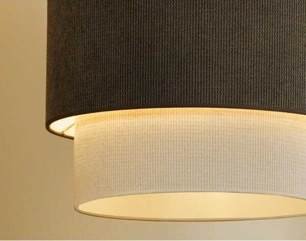 Duolla - Lampadario a plafone CORDUROY 1xE27/15W/230V diametro 40 cm marrone/color crema