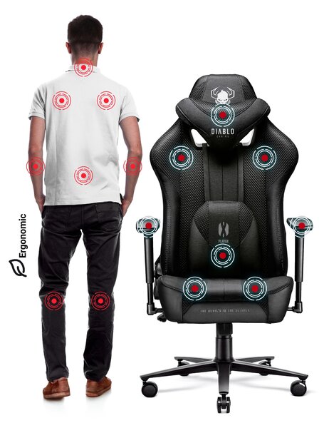 Sedia da gaming in Materiale X-Player 2.0 King Size: Nero