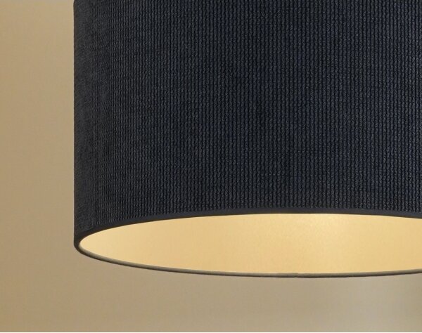 Duolla - Lampadario a plafone CORDUROY 1xE27/15W/230V diametro 40 cm blu scuro