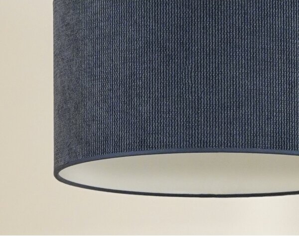 Duolla - Lampadario a plafone CORDUROY 1xE27/15W/230V diametro 40 cm blu scuro