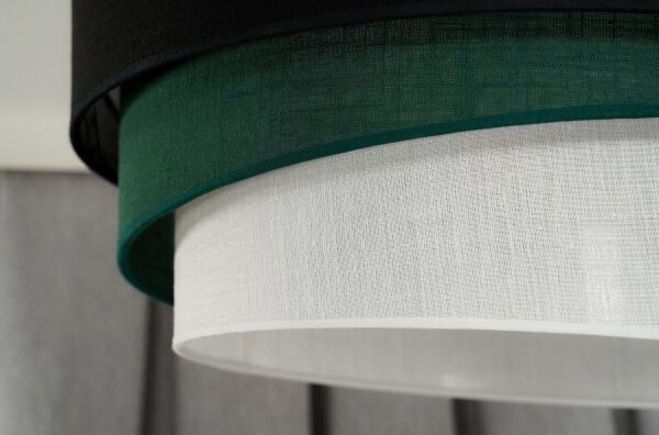 Duolla - Lampadario a plafone TRIO 1xE27/15W/230V diametro 45 cm nero/verde/bianco