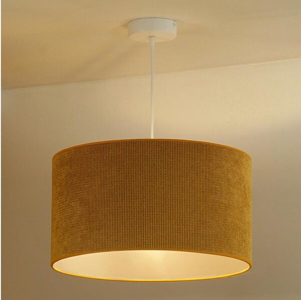 Duolla - Lampadario a sospensione con filo CORDUROY 1xE27/15W/230V diametro 40 cm giallo