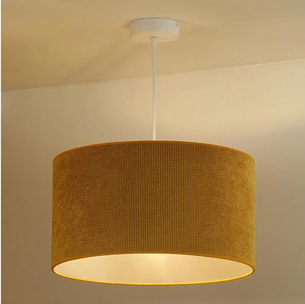 Duolla - Lampadario a sospensione con filo CORDUROY 1xE27/15W/230V diametro 40 cm giallo