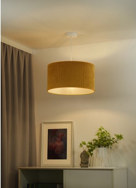Duolla - Lampadario a sospensione con filo CORDUROY 1xE27/15W/230V diametro 40 cm giallo