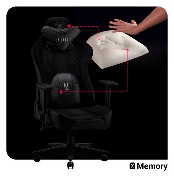 Sedia Da Gaming Diablo X-Player 2.0 in materiale Normal Size: Bianco-nero