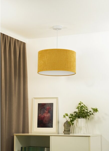 Duolla - Lampadario a sospensione con filo CORDUROY 1xE27/15W/230V diametro 40 cm giallo