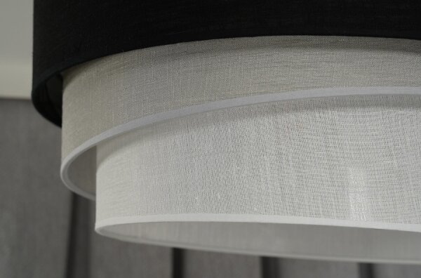 Duolla - Lampadario a sospensione con filo TRIO 1xE27/15W/230V diametro 45 cm nero/grigio/bianco