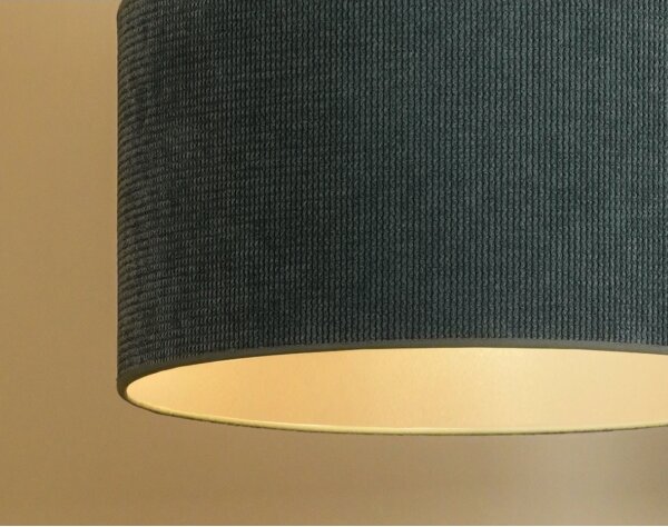 Duolla - Lampadario a sospensione con filo CORDUROY 1xE27/15W/230V diametro 40 cm azzurro