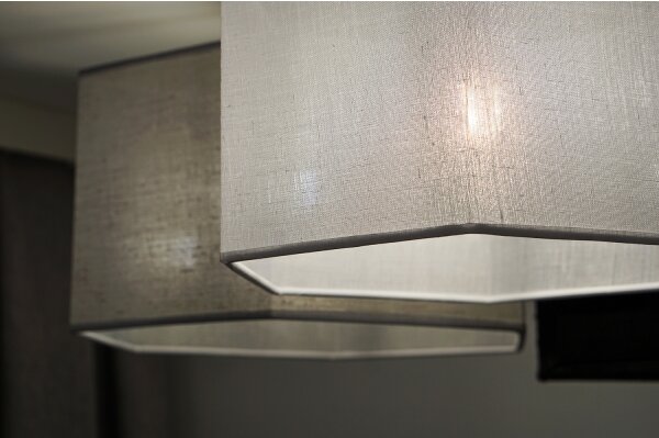 Duolla - Lampadario a plafone ROLLER TRIO HEX 3xE27/15W/230V nero/grigio/bianco