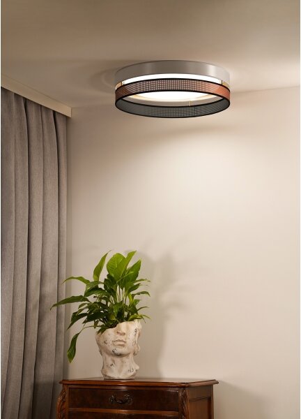 Duolla- Plafoniera LED ROLLER DUO SHINY LED/24W/230V diametro 45 cm bianco/rame