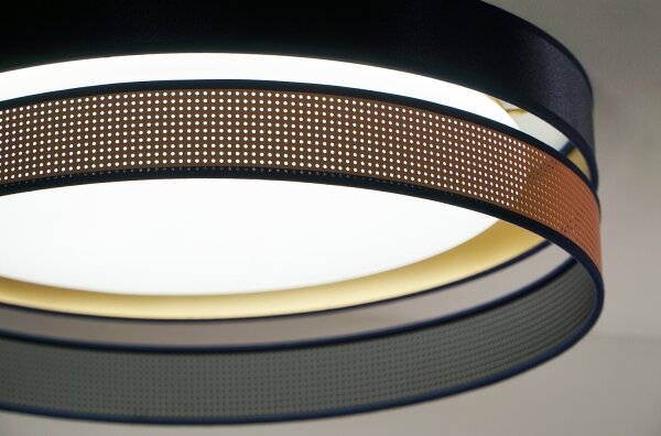 Duolla-Plafoniera LED ROLLER DUO SHINY LED/24W/230V diametro 45 cm blu/rame