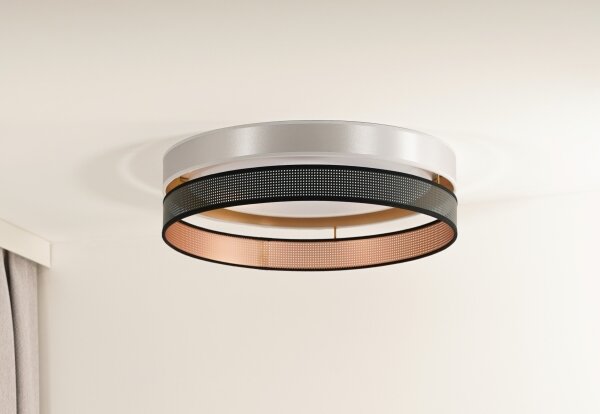 Duolla-Plafoniera LED ROLLER DUO SH. LED/24W/230V diametro 45 cm argento/nero