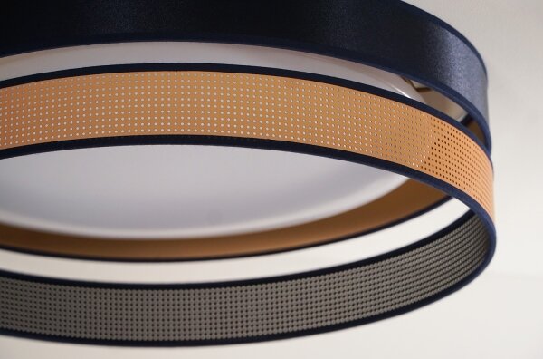 Duolla-Plafoniera LED ROLLER DUO SHINY LED/24W/230V diametro 45 cm blu/rame