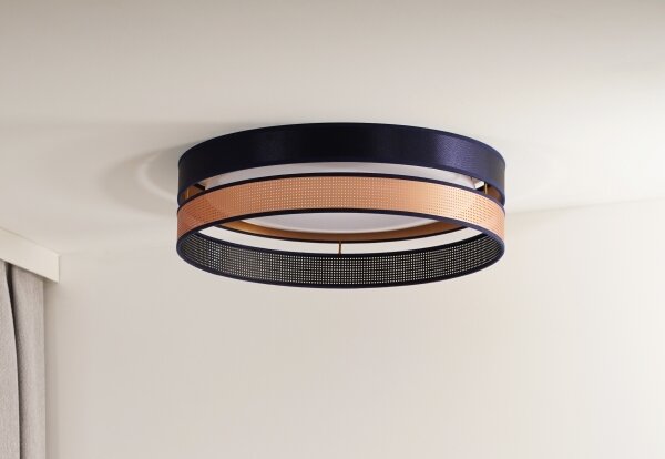 Duolla-Plafoniera LED ROLLER DUO SHINY LED/24W/230V diametro 45 cm blu/rame
