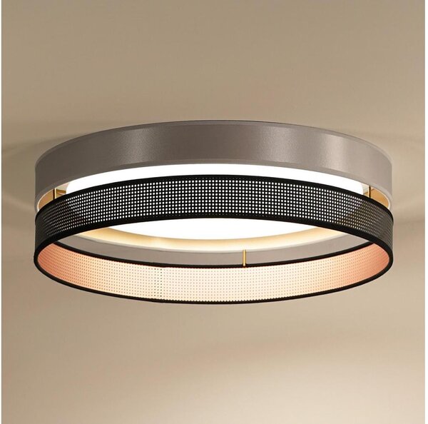 Duolla-Plafoniera LED ROLLER DUO SH. LED/24W/230V diametro 45 cm argento/nero
