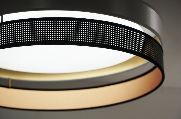 Duolla-Plafoniera LED ROLLER DUO SH. LED/24W/230V diametro 45 cm argento/nero