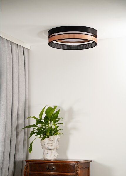 Duolla-Plafoniera LED ROLLER DUO SHINY LED/24W/230V diametro 45 cm nero/rame