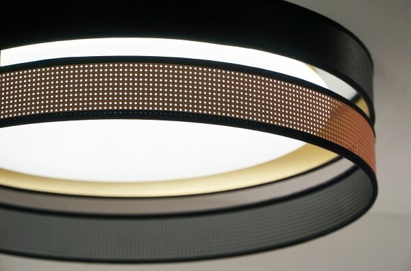 Duolla-Plafoniera LED ROLLER DUO SHINY LED/24W/230V diametro 45 cm nero/rame