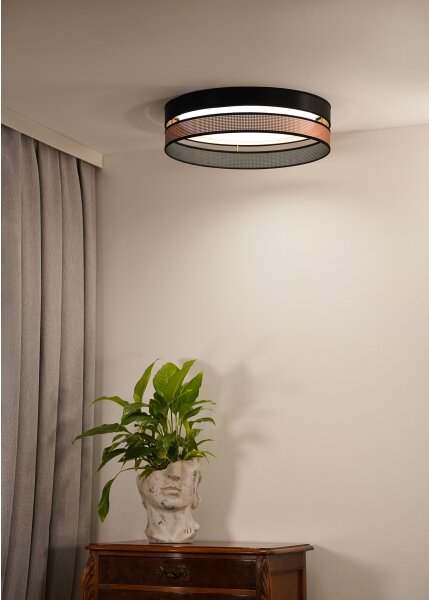 Duolla-Plafoniera LED ROLLER DUO SHINY LED/24W/230V diametro 45 cm nero/rame