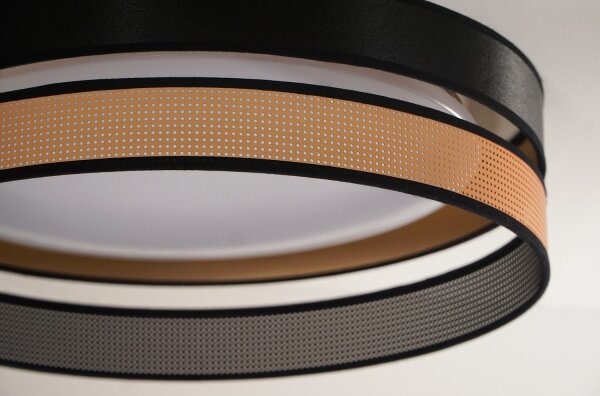 Duolla-Plafoniera LED ROLLER DUO SHINY LED/24W/230V diametro 45 cm nero/rame