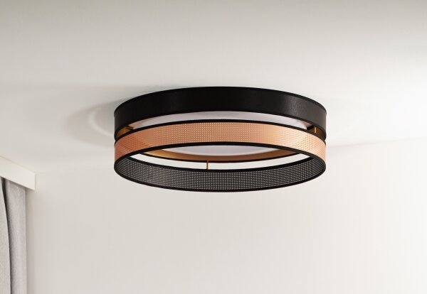 Duolla-Plafoniera LED ROLLER DUO SHINY LED/24W/230V diametro 45 cm nero/rame