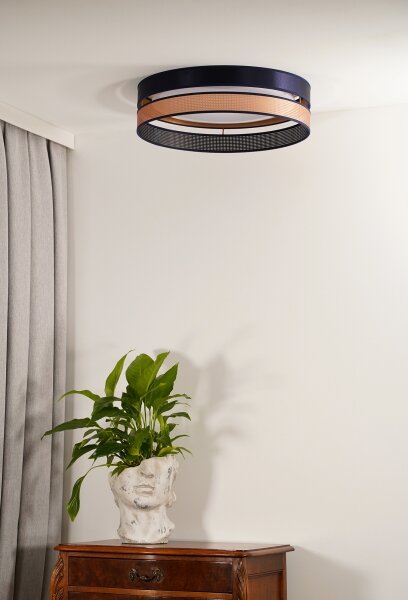 Duolla-Plafoniera LED ROLLER DUO SHINY LED/24W/230V diametro 45 cm blu/rame