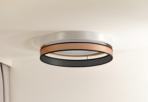 Duolla- Plafoniera LED ROLLER DUO SHINY LED/24W/230V diametro 45 cm bianco/rame