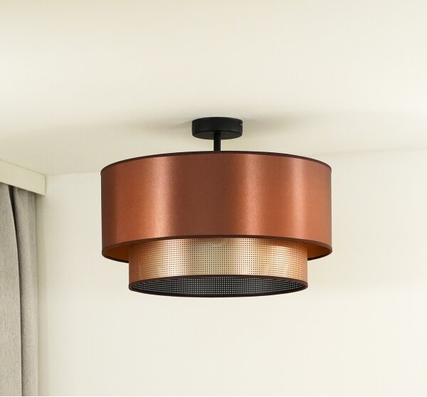Duolla - Lampadario a plafone COPPER SHINY 1xE27/15W/230V diametro 45 cm rame