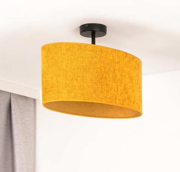 Duolla - Lampadario a plafone OVAL 1xE27/15W/230V marrone