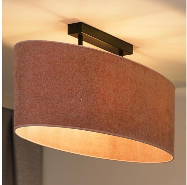 Duolla - Lampadario a plafone OVAL 2xE27/15W/230V rosa