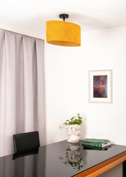 Duolla - Lampadario a plafone OVAL 1xE27/15W/230V marrone