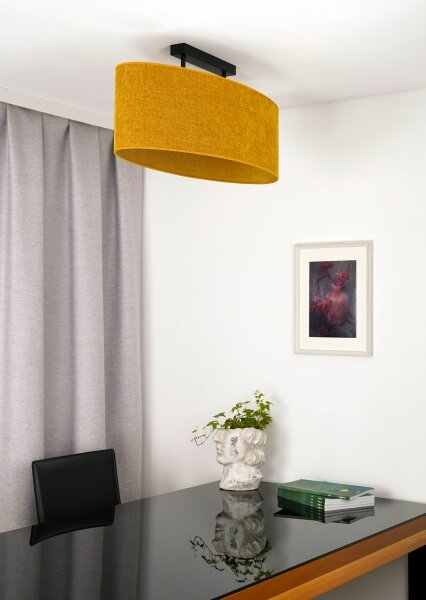 Duolla - Lampadario a plafone OVAL 2xE27/15W/230V marrone