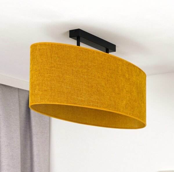 Duolla - Lampadario a plafone OVAL 2xE27/15W/230V marrone