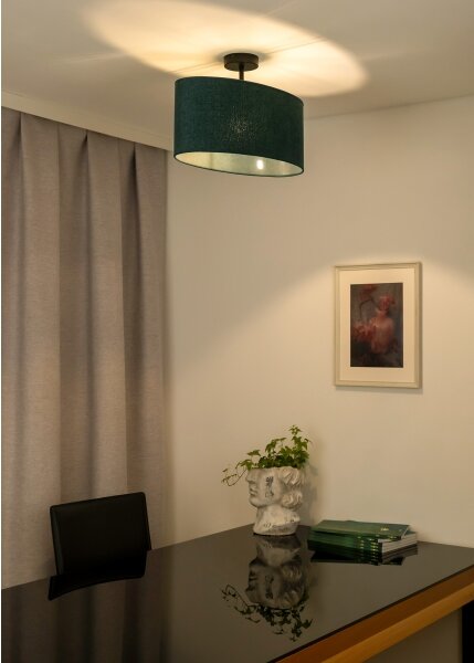Duolla - Lampadario a plafone OVAL 1xE27/15W/230V verde