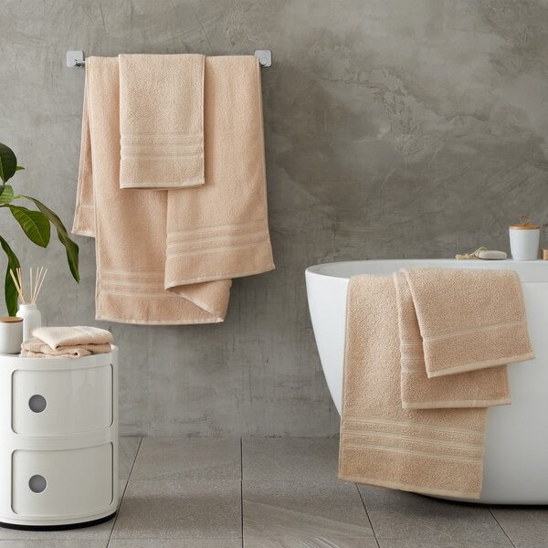 Set di asciugamani tipo terry beige in cotone 2 pz 30x30 cm Zero Twist – Catherine Lansfield