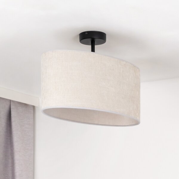 Duolla - Lampadario a plafone OVAL 1xE27/15W/230V grigio