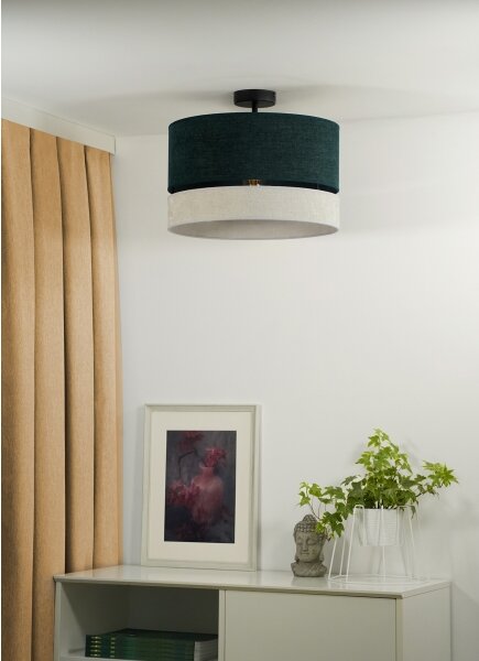 Duolla - Lampadario a plafone DOUBLE 1xE27/15W/230V diametro 40 cm verde/grigio