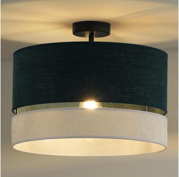 Duolla - Lampadario a plafone DOUBLE 1xE27/15W/230V diametro 40 cm verde/grigio