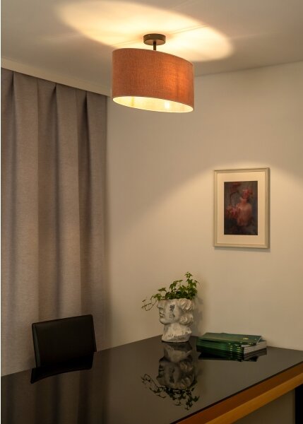 Duolla - Lampadario a plafone OVAL 1xE27/15W/230V rosa