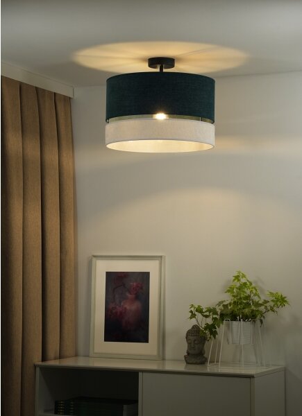 Duolla - Lampadario a plafone DOUBLE 1xE27/15W/230V diametro 40 cm verde/grigio